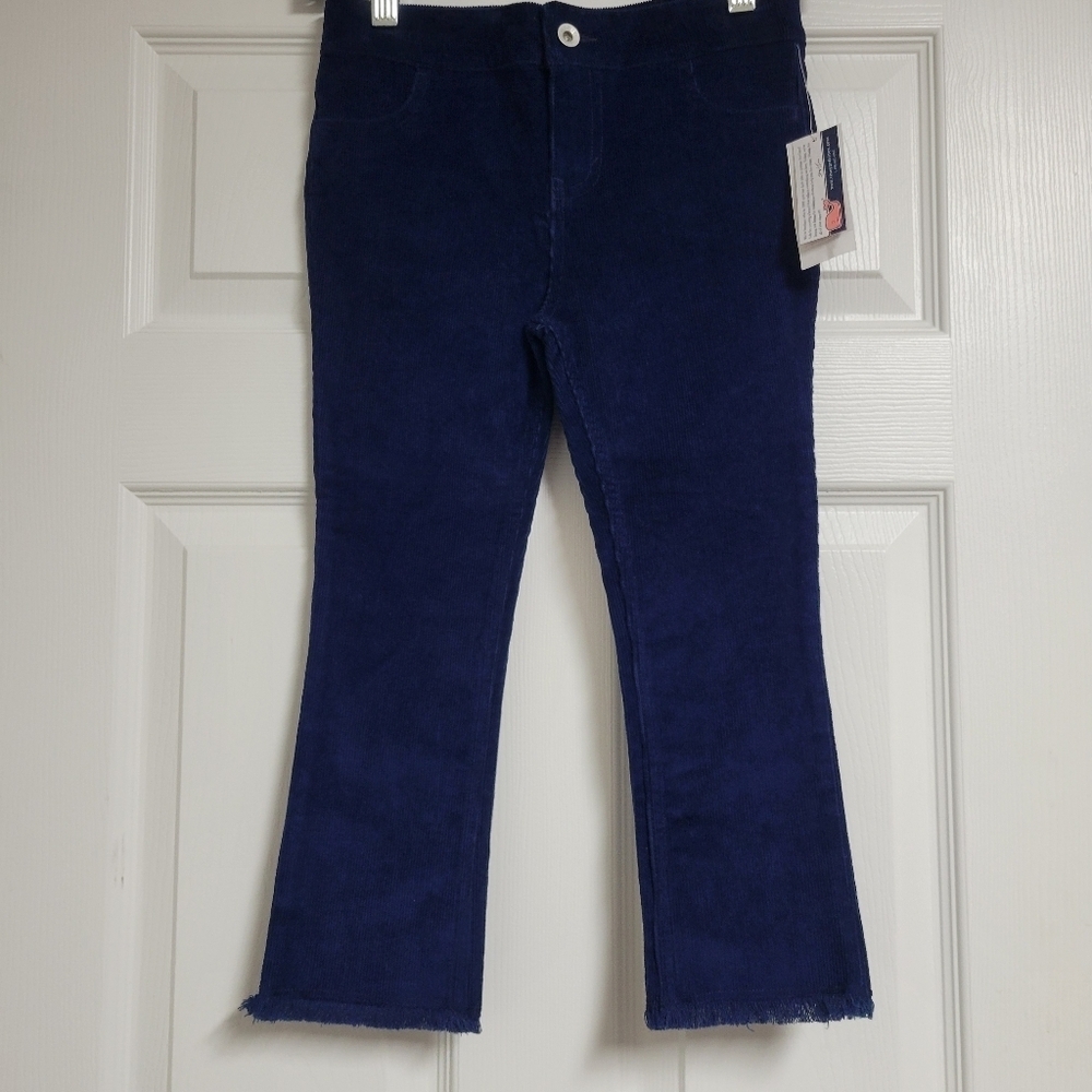 Vineyard Vines NWT Kick Flare Corduroy Pants Deep Bay Girls Size 7.
